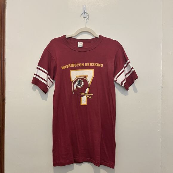 1980s Washington Redskins Champion Knit Shirt #7 Joe Theissman VTG Skins Rare M - Picture 1 of 6